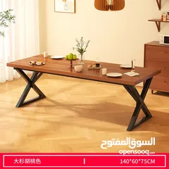  1 طاولة متعددة الاستخدامات خشبية فاخرة بهيكل معدني      المقاس 140*60*75 سم
