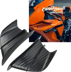  5 Motorcycle Wings Carbon Fibber ABS Fairing Aerodynamic Spoiler for all motorcycles