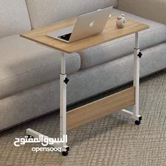  12 وفرنالك مكتب طلابي عملي ومتنقل بترتيب عصري سطح واسع بيساع لابتوب + كتب + أدوات مدرسية .