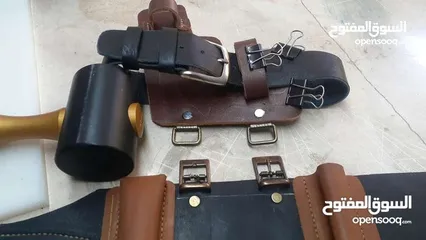  16 محافظ وحزامات واقشطه جلد طبيعي؛في اللويبده والمناره،مصنوعه يدويا من افخر انواع الجلد الطبيعي