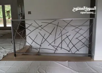  19 ديكورات ستانلس ستيل - سواري وأعلام - مقابض جانبية - حواجز مطارات - لوحات إرشادية - درابزين