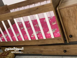  2 تخت بيبي سرير اطفال تركي هزاز