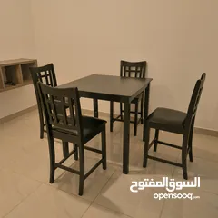  3 high table with 4 chairs