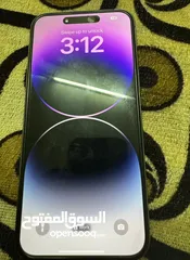  5 IPHONE 14 pro max purple 128GB ESIM بLOCKED(A&At) ايفون 14 برو ماكس  ب عدن