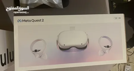  6 Oculus Quest 2 - Virtual Reality Headset , 128 GB - White With Elite Strap With Carrying Case