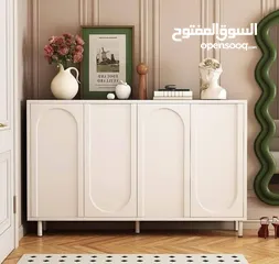  1 خزانة احذية كريمية 4 دفات بشكل اقواس ha-20 تجمع بين التصميم الراقي والحلول العملية، لتضيف لمسة