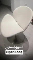  4 كرسي جلد دوار