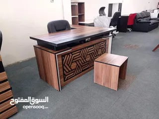 7 طقم مكتب مدير كامل مع كراسي عدد3 شامل التوصيل والتركيب عمان فقط