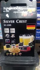  8 الخلاط الصناعي 2 لتر 15 سرعه 6 شفرات ضد الكسر خلاط Silver Crest خفاق MIXER صناعي يطحن زجاج