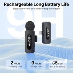  12 مايك تسجيل من براند بويا الأصلي لهواتف الايفون Boya BY-V1 For IOS Iphone Mic