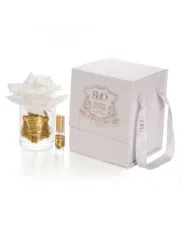  3 Luxury Home Fragrance Gift Set – Scented Rose Flower Arrangement & Premium Room Spray  Elegant Glas