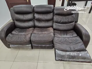  1 3 Seater Leather Recliner Sofa