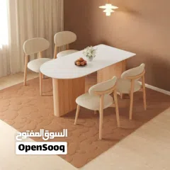  1 Custom-Made Oval MDF Dining Table with White Melamine Top and Dual Woodgrain Panel Legs