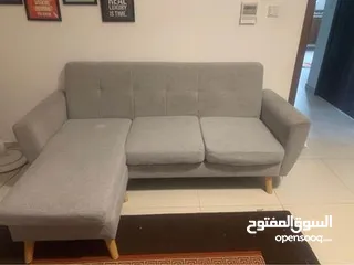  2 3 seater sofa set from pan Emirates in good condition.Can be converted as L shape and straight