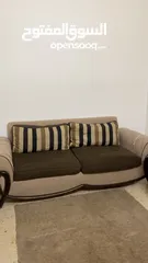  4 طقم كنب خشب زان 7 مقاعد بحاله ممتازه