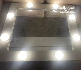  2 مرآة غرفة نوم مع اضواء