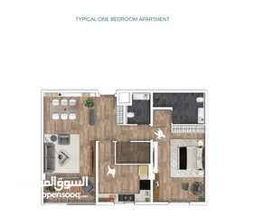  2 1 BR Brand New Apartment in Al Mouj for Sale – Lagoon