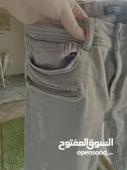  4 Distressed Skinny Jeans (olive green)