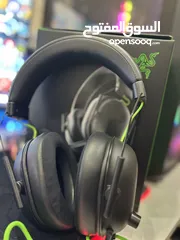  3 سماعة ريزر بلاك شارك V2x  Razer black shark v2x حالة السماعة ممتازة استعمال اقل من شهرين