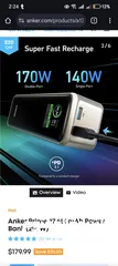  7 Anker Prime 27,650mAh Power Bank (250W) Brought from Japan  only used for 2 weeks for the trip.