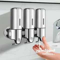  4 موزع الصابون 3 في 1 الأنيق للمنزل والمطاعم والفنادق