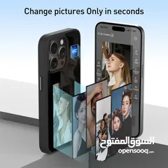  8 كفر ال Iphone السحري اللي فيه شاشة خلفية ولا ينقص الشحن والكفر من الجلد والبلاستيك القوي