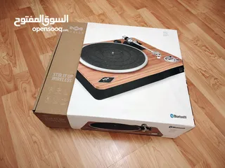  9 Marley Stir It Up Bluetooth Turntable Records Player  جهاز جرامافون، مشغل اسطوانات أصلي جديد بلوتوث