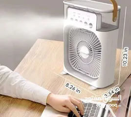  6 مروحة تكييف بسعة كبيرة لخزان الماء - تعمل بالطاقة USB، تصميم هادئ، 3 سرعات للرياح، محمولة لتبريد الم