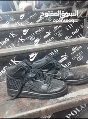  1 Nike - سنيكر برقبة x FAUST SB Dunk - unisex - الجلد/المطاط/القماش - 10 - أسود
