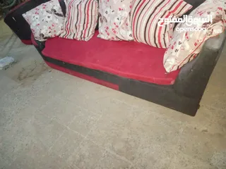  4 طقم كورنر 3 كراسي حرف u  ديكورات روفوف 6 قطع لون اسود