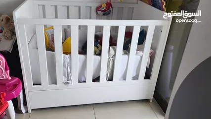  4 like new baby bed with mattress included