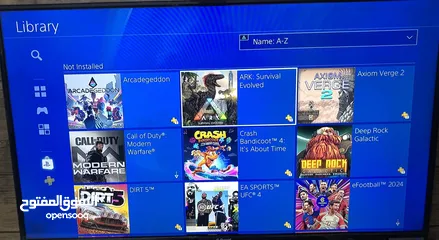  2 بلايستيشن 4 فات ..PS4 fat لون أبيض مستعمل للبيع مع حساب فيه ألعاب