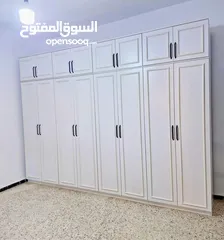  7 خزائن ملابس خشب لامنيت 18م الون حسب الطلب جميع المقاسات مع إمكانية تغير نوع الخشب كفاله 5سنوات على ا