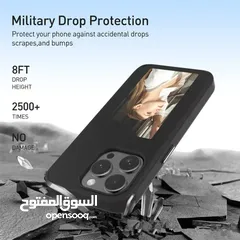  9 كفر ال Iphone السحري اللي فيه شاشة خلفية ولا ينقص الشحن والكفر من الجلد والبلاستيك القوي