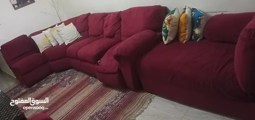 1 طقم كورن بسعر 190 مكون من 11 مقعد لون خمري ريكلاينر