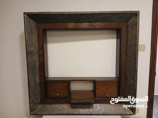  1 يرواز شاشه خشب زان غامق  طاولة تلفاز لامنيت تركي وخيانه خشب لاتيه للمطبخ