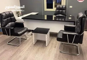  18 مكتب مدير مودرن (اثاث مكتبي -خشب-زجاج ) elegant modern office furniture desk
