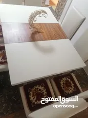  2 طاوله سفره 8 كراسي ماشاءالله تبارك الله