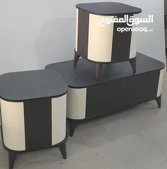  7 طاولات وسط مكون من ثلاث قطع خشب لامنيت 18م الون حسب الطلب مقاسات كبيره