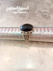  19 خواتم فضه شغل جميل جدا مطعم  بأحجار كريمة عقيق عظم لازوردي
