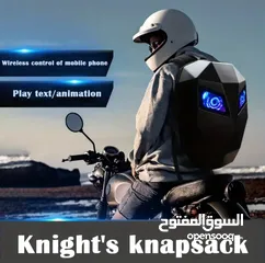  5 LED Knight Backpack, Laptop Bag, Motorcycle Riding Backpack, Hard Shell Travel Bag, Waterproof Backp