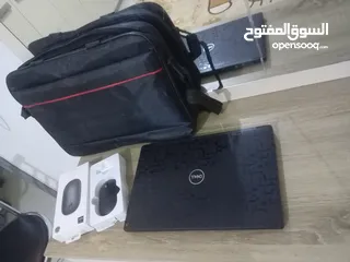  1 لابتوب DELL مستعمل بحالتي الوكاليالون الاسودالامع