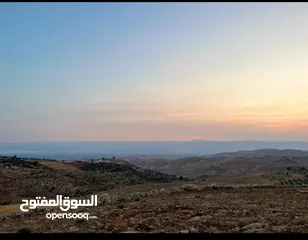  1 تملك الان فرصة العمر قطعة ارض من اراضي غرب عمان مطلة على فلسطين و الاغوار و البحر الميت و سد الكفرين