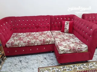  1 مجلس كنب عدد اربع قطع عرطه مقاسات