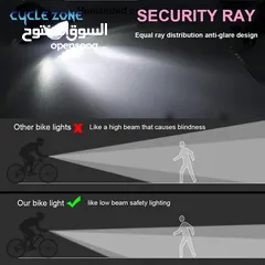  3 ضوء دراجة هوائية امامي فاخر قابل للشحن usb rechargeable bicycle headlight