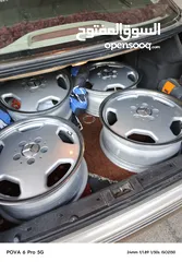  2 جنط الماني اصلي قياس16  amg بدون عيوب خالي من التصليح شامل الطاسات وبلفات النقل .