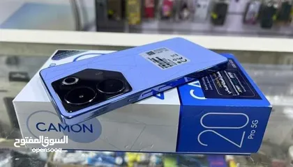  4 مستعمل ايام Kamon 20 pro 5G  رام 16 جيجا 256 أغراضة والكرتونه الأصلية مكفول للسنه 2025 متوفر توصيل