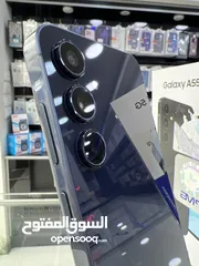  3 Samsung Galaxy A55 (256 GB / 8 GB RAM) سامسونج مستعمل يوم  كرتونة و الوصلة الاصلية معه