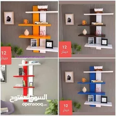  13 رفوف خشب شاشه ومطبخ وحمام وديكور حائط وستاند مكياج وجلاتين وكتب وصيدليه ومطبخ وغيره