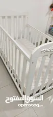  5 White baby crib IKEA with Comfort mattress